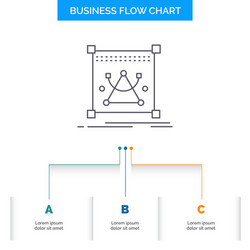 3d edit editing object resize business flow chart vector image