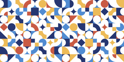 abstract geometric seamless pattern color simple vector image