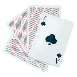 ace club or clover playing cards vector