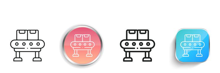 box icon thin linear regular and button style vector image