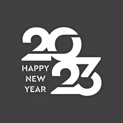 miminal happy new year background design vector image