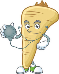 Parsnip cartoon character style as a doctor vector