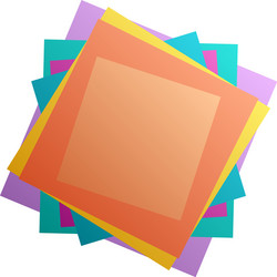 random rotated overlapping chaotic squares vector image