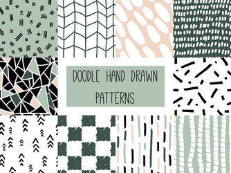 set simple minimalistic seamless patterns vector image