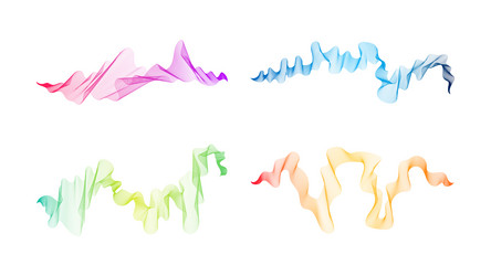 abstract backdrop with wave gradient lines vector image