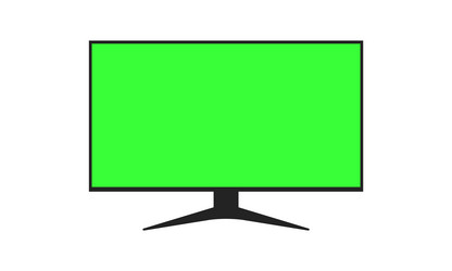 Green screen flat wide tv vector