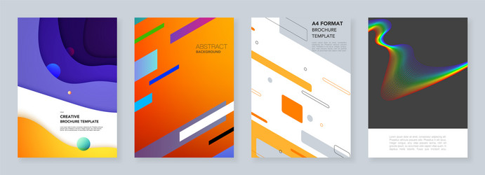 minimal brochure templates with geometric patterns vector image