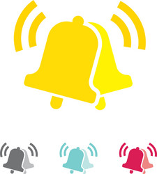notifications call icon with ringing bells vector image