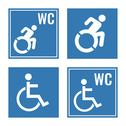 Restroom for the disabled toilet sign vector