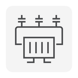 High voltage electrical transformer icon Vector Image