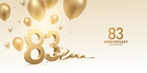 83rd anniversary celebration background vector