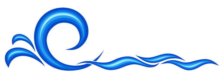 blue wave symbol vector