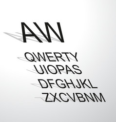 Long shadow style font Royalty Free Vector Image