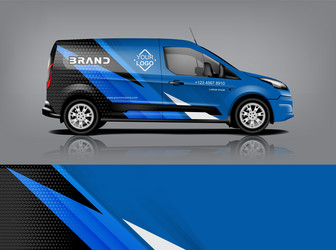 van wrap design sticker and decal Vector Image