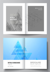 editable layout of two a4 format cover vector