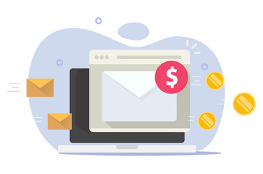 email marketing money conversion flow icon vector