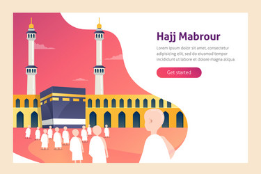 modern flat design concept of hajj and umrah vector image