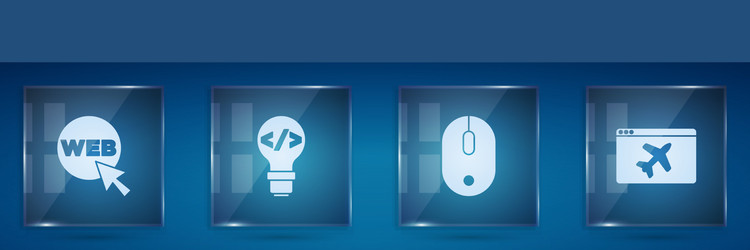 Set web and graphic design front end development vector