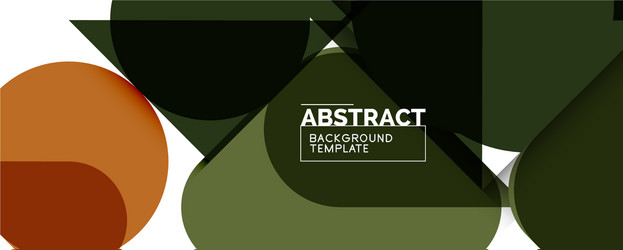 simple circles and triangles abstract background vector image