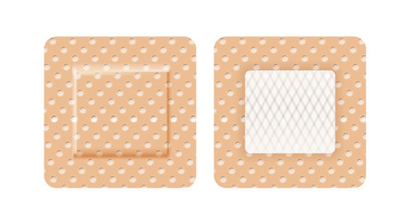 Square-shaped band aid vector