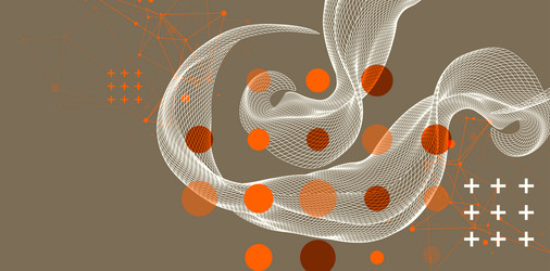abstract wave is made in a frame style template vector image