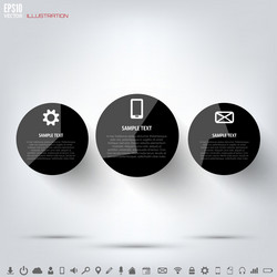 black cloud computing background with web icons vector