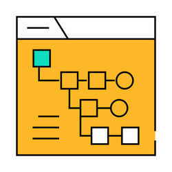exploratory data analysis icon color vector image