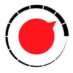 Gauge meter dial icon with different number vector