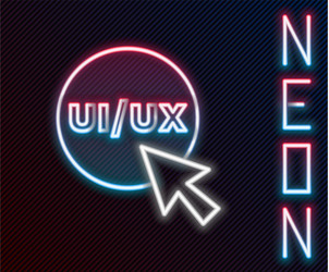glowing neon line ui or ux design icon isolated vector image