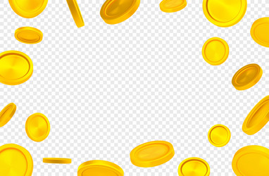 gold coins radial explosion objects Vector Image