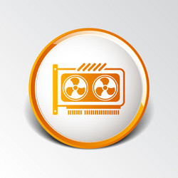 gpu or computer graphic card icon component vector