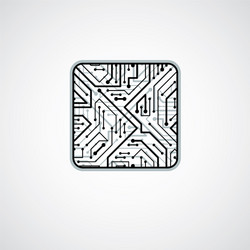 microchip design cpu information communication vector image