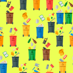 Recycling garbage waste sorting processing vector