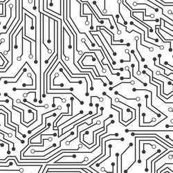 Complex Circuit Network Pattern vector image
