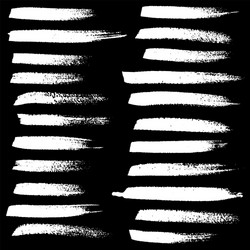 Ink brush strokes set vector