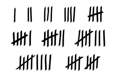 tally marks to count days in prison vector image