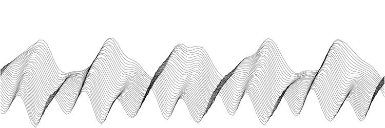 abstract waveform pattern with dynamic lines vector image
