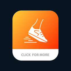 Fast leg run runner running mobile app button vector