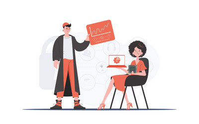 internet of things team iot and automation vector image