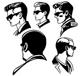 Man silhouette set Royalty Free Vector Image - VectorStock