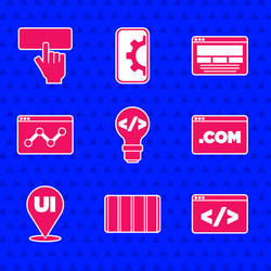 set front end development color palette guide ui vector image