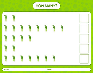 how many counting game with spring onion vector image