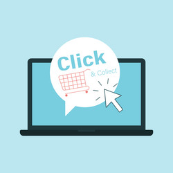 new message click collect concept of internate vector image