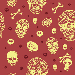 pirate skull emblem with crossed bones Vector Image