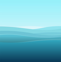 Sea abstract background of blue waves vector