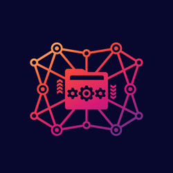 active directory folder icon for web vector image