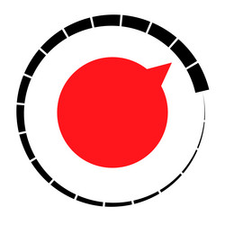 Gauge meter dial icon with different number vector