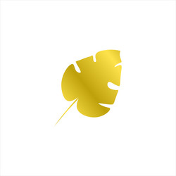 Golden leaf exotic Royalty Free Vector Image - VectorStock