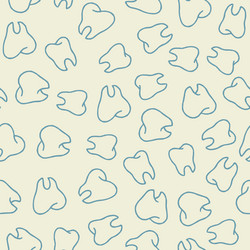 outline tooth seamless pattern for print vector image