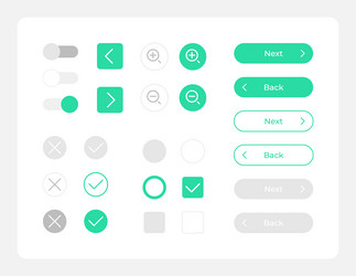 personal account navigation ui elements kit vector